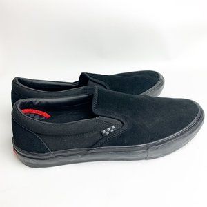 Vans slip on sneakers black suede 12